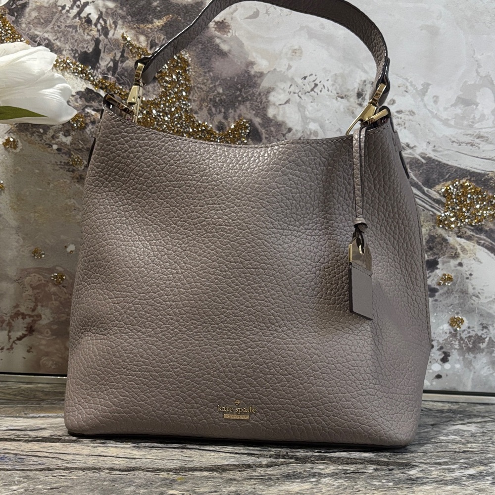 Kate Spade Taupe Leather Shoulder Bag